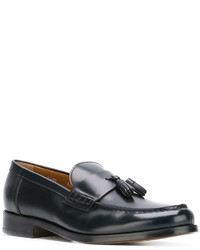 Мужские черные кожаные лоферы от Doucal's