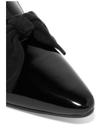 Женские черные кожаные лоферы от Saint Laurent