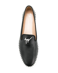 Женские черные кожаные лоферы от Giuseppe Zanotti Design