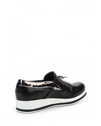 Женские черные кожаные лоферы от Gioia