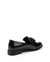 Женские черные кожаные лоферы от GLAMforever