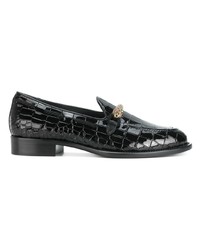 Женские черные кожаные лоферы от Giuseppe Zanotti Design