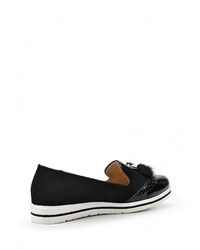 Женские черные кожаные лоферы от Guapissima