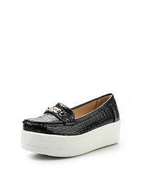 Женские черные кожаные лоферы от Guapissima