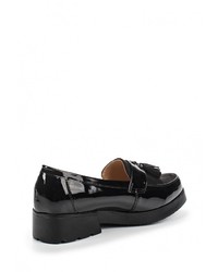 Женские черные кожаные лоферы от Guapissima