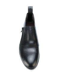 Мужские черные кожаные лоферы от Measponte