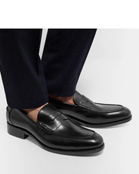 Мужские черные кожаные лоферы от Salle Privée