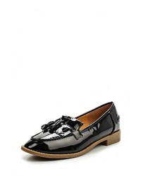 Женские черные кожаные лоферы от Inario