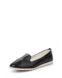 Женские черные кожаные лоферы от Instreet