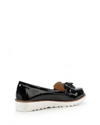 Женские черные кожаные лоферы от Laik