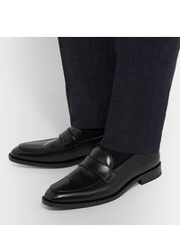Мужские черные кожаные лоферы от Canali
