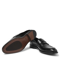 Мужские черные кожаные лоферы от Canali