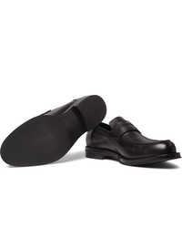 Мужские черные кожаные лоферы от Berluti