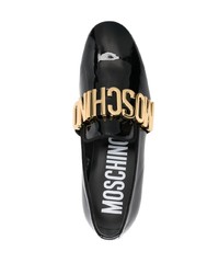 Мужские черные кожаные лоферы от Moschino