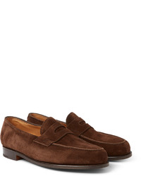 Мужские черные кожаные лоферы от John Lobb