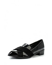 Женские черные кожаные лоферы от LOST INK