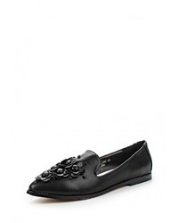 Женские черные кожаные лоферы от LOST INK