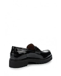 Женские черные кожаные лоферы от Made in Italia