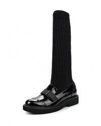 Женские черные кожаные лоферы от Mallanee