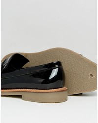 Женские черные кожаные лоферы от Asos