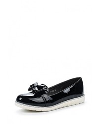 Женские черные кожаные лоферы от Mellisa