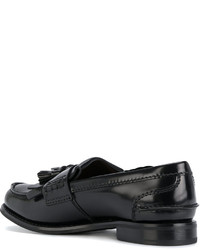 Женские черные кожаные лоферы от Church's