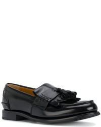 Женские черные кожаные лоферы от Church's