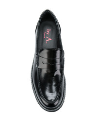 Женские черные кожаные лоферы от Anna F.