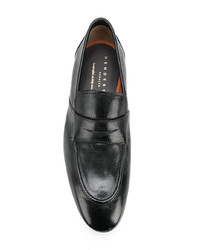 Мужские черные кожаные лоферы от Henderson Baracco