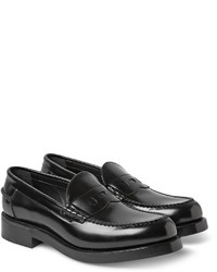 Мужские черные кожаные лоферы от Loewe