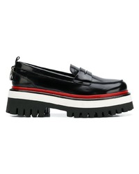 Женские черные кожаные лоферы от MSGM