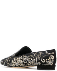 Женские черные кожаные лоферы от Stuart Weitzman