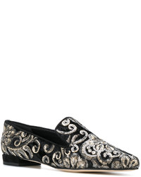 Женские черные кожаные лоферы от Stuart Weitzman