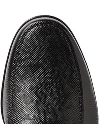 Мужские черные кожаные лоферы от Prada