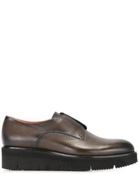 Женские черные кожаные лоферы от Santoni