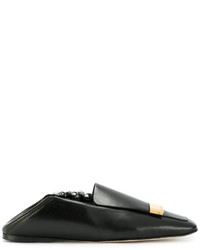Женские черные кожаные лоферы от Sergio Rossi