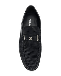 Мужские черные кожаные лоферы от Baldinini