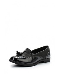 Женские черные кожаные лоферы от Spot On