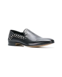 Мужские черные кожаные лоферы от Alexander McQueen
