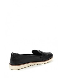 Женские черные кожаные лоферы от Tamaris