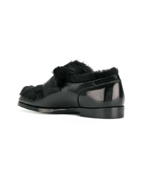 Женские черные кожаные лоферы от Jimmy Choo