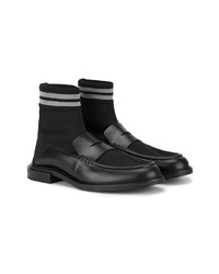 Мужские черные кожаные лоферы от Fendi