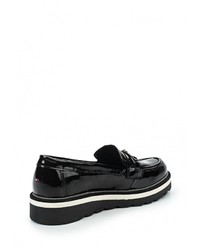 Женские черные кожаные лоферы от Tommy Hilfiger