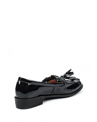 Женские черные кожаные лоферы от Tulipano