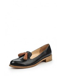 Женские черные кожаные лоферы от Vitacci