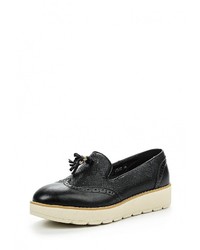 Женские черные кожаные лоферы от Wellspring