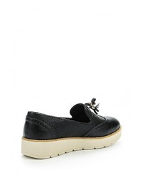 Женские черные кожаные лоферы от Wellspring