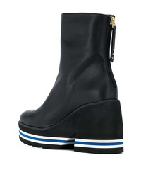 Черные кожаные массивные ботильоны от Paloma Barceló