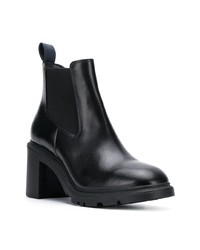 Черные кожаные массивные ботильоны от Camper