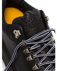 Женские черные кожаные массивные ботинки на шнуровке от Simon Miller